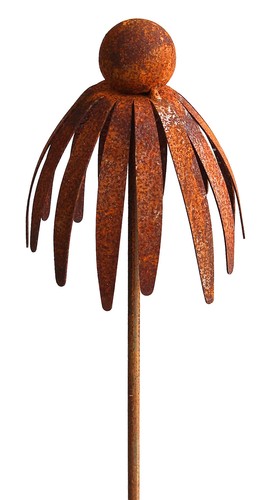 Rost gartenstecker sonnenhut - gartenstecker,