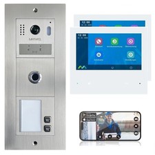 MATHFEL 2-Draht BUS Video Türsprechanlage 2 Familienhaus WLAN RFID o.Fingerprint