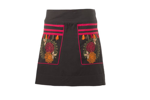 Rock halblang schwarz - , bunt