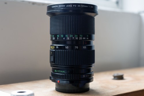 Canon 105mm 5 fd macro - f/3.5,
