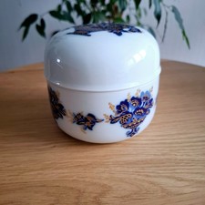 Heinrich Hofgarten Echt Kobalt Vintage Porzellandose mit Deckel Bonboniere