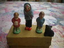 Massefiguren Hexe, Hänsel und Gretel, Katze, Weihnachtsdeko Alter nicht bekannt