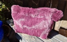 Traumhafte Felltasche Pelz Clutch Kulturtasche Bordeaux NP 69,90