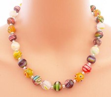 Halskette Lampwork Perle