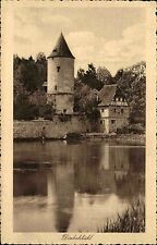 Dinkelsbühl Bayern Mittelfranken ca. 1910 Rothenburger Teich Faulturm Schuldturm