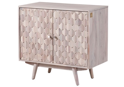 Kommode akazie 80x42x75 - kommode, weiß