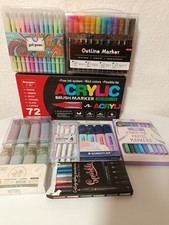 ?️ XXL Künstler Set ? 188 Stifte Marker Gel & Acryl Brush Pen Basteln