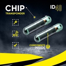 ★2x Transponder Wegfahrsperre Glas Chip ID48 für VW BORA FOX GOLF 4 POLO PASSAT★