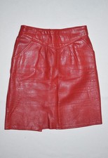 Lederrock Vintage Rot echtes