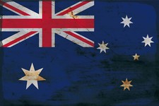 Holzschild 18x12 Australien Flag Australia Rost Wand Deko Bar Kneipe Sammler Ges