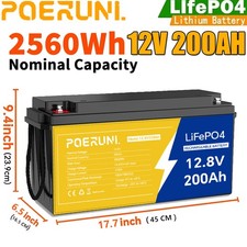 12V 200Ah LiFePO4 Lithium