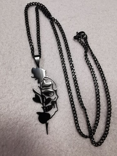 Kette edelstahl schwarz gothic - edelstahl,