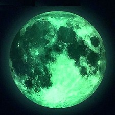 Wandtattoo VOLLMOND Mond Selbstklebend leuchtend Sticker Aufkleber Sternenhimmel