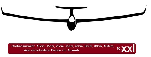 Segelflugzeug aufkleber xxl - ,