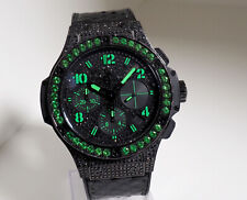 HUBLOT Big Bang Black Fluo Chronograph 341.SV.9090.PR.0922 Diamanten / Tsavorite