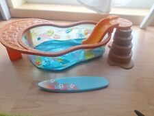 ORIGINAL Barbie Pool mit Rutsche und Surfbrett gebraucht wasserdicht