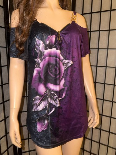 Sexy shirt lila kurzarm - shirt,