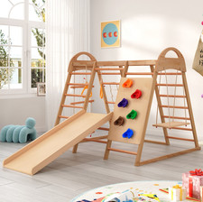 Spielturm Kletterspielzeug Kinder Klettergerüst Kletterturm mit Rutsche Schaukel