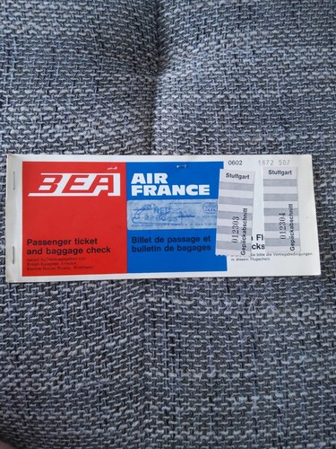 Bea air france - flugschein,