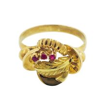 Ring 585 Gold 14 Karat Gelbgold Rubin Damen Edelstein Größe 62 Wert 990,-