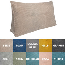Pillows24 Rückenkissen für Bett Sofa Hissen Bezug Bequemes Keilkissen Lesekissen