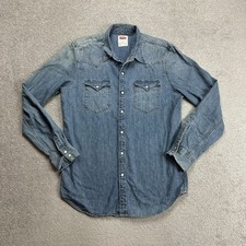LEVIS Hemd Shirt Jeanshemd Gr L Vintage Jeans Western Denim Cowboy 28902 Blau