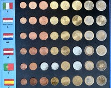 12x Euro - Kursmünzensatz, 12 Länder  FIN-GR-IRL-E-P-NL-L-F-A-D-I-B Diddl