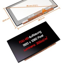 17,3" LED Display matt passend