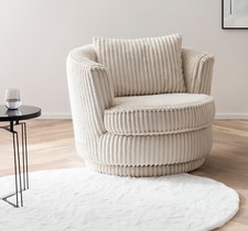 Drehsessel in wollweiß