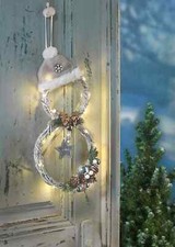 LED-Türkranz "Schneemann" 40cm LED Beleuchtung Advent Weihnachten Dekoration