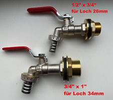 Regentonnendurchführung + Auslaufhahn Tankdurchführung Faßverschraubung