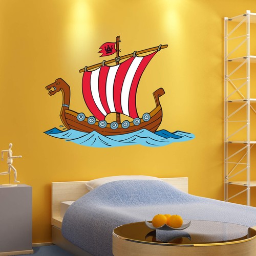 Wandtattoo wikingerschiff - wandtattoo, 1