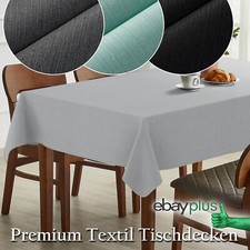 Tischdecke Stofftischdecke Tafeldecke Tischtuch Leinenoptik Teflon Fleckenschutz