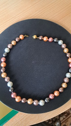 Perlen kette mit gold - kette,