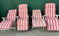 Alte Kettler Stühle mit Autlagen Hochlehner Liegen Gartenstühle Gartenmöbel