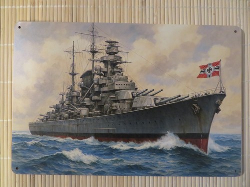 Blechschild schlachtschiff - blechschild,