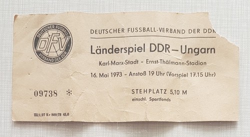 Ddr ungarn länderspiel - länderspiel, 1973