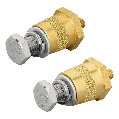 Batteriepoladapter messing - 2x,