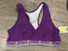 Zumba Lila Silber BH Top Fitness Fitness Fitness Fitness Training Sport Tanz Größe 6-8 XS