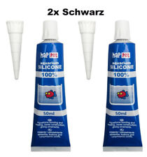 Aquarium Silikon 2x 50 ml Schwarz Aquariumsilikon Aquariumkleber Kleber Neu