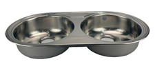 Doppelspülbecken Teka rund aus Edelstahl 140 x 80 mm Doppelspüle Spüle 2x Becken