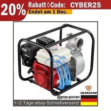 Benzin Wasserpumpe 6,5 PS Gartenpumpe 4-Takt Motorpumpe 3'' Teichpumpe Pumpe