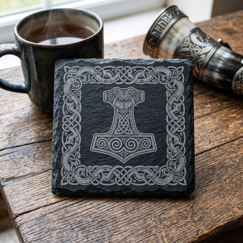 Schieferuntersetzer mjolnir - schieferuntersetzer,
