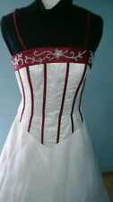 Wunderschönes Brautkleid  2-teilig in creme - bordeaux gr. 38 K-B-27