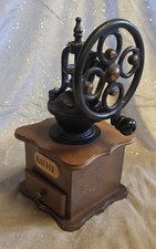 Landhaus Kaffeemühle manuell Kaffee Mühle Holz Metall Antik Stil