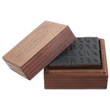 Holz-alphabet-zahlenstempel