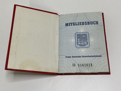 Mitgliedsbuch fdgb - mitgliedsbuch,