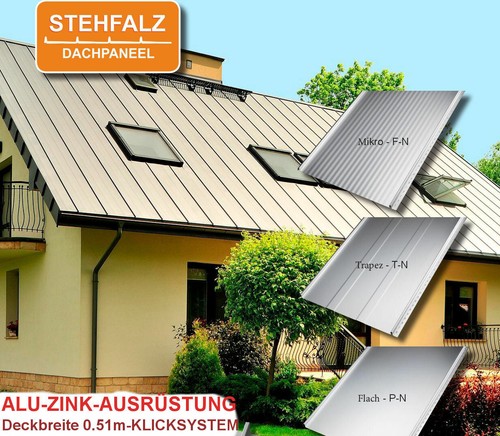 Stehfalz dachblechplatten - stehfalz,