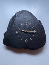 Wanduhr aus Schiefer mit HERMLE Uhrwerk - läuft!