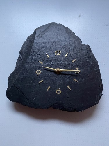 Wanduhr aus schiefer mit - aus,